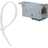 Разъём HAGER RJ45, кат.6, ISO A, 10Гбит/с Ethernet (IEEE 802,3an), 180° VZ314RJ